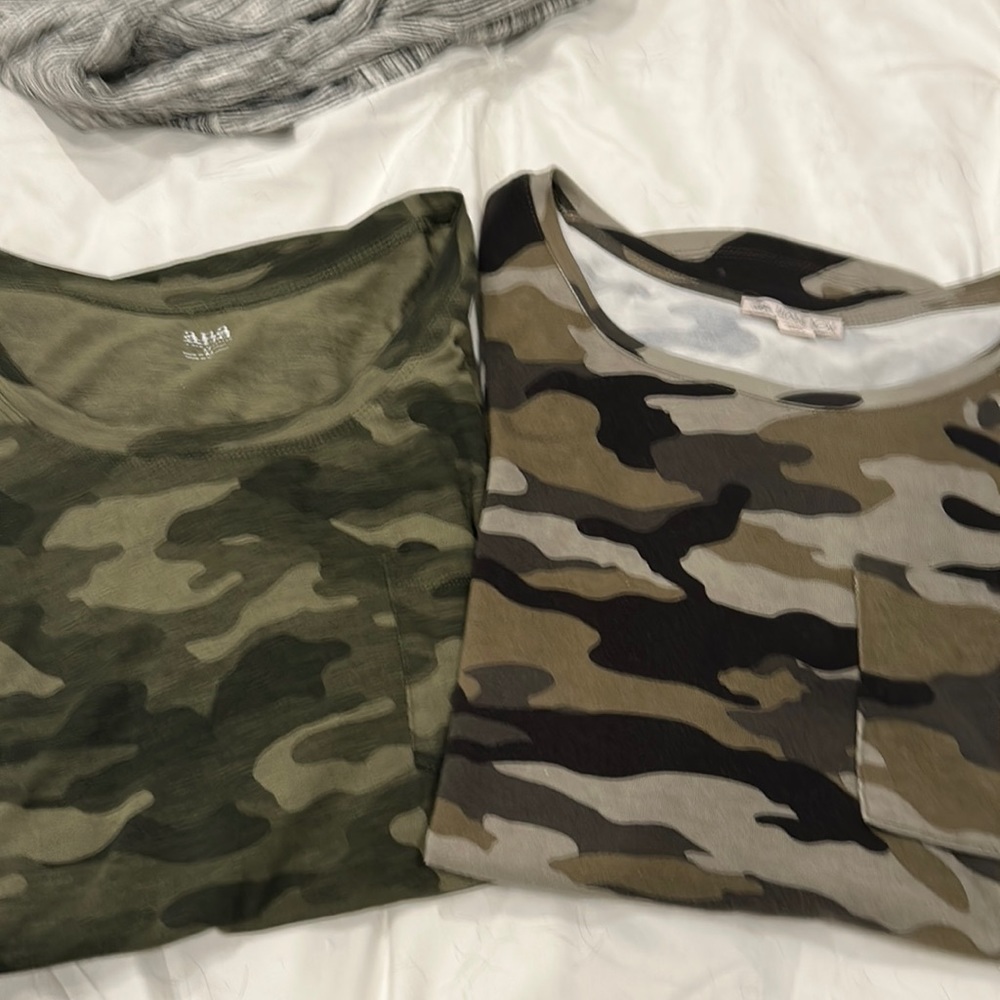 Two Camo short sleeve shirts. 2 for 1 deal!!
